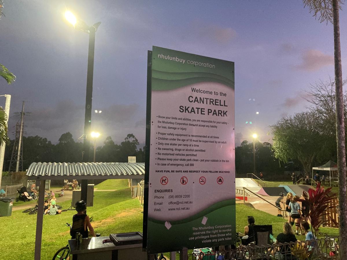 Cantrell Skate Park at night