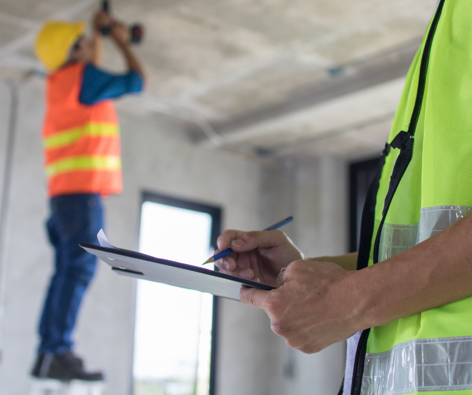 Building inspector stock image