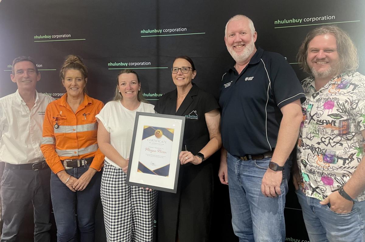 Megan Niven with Nhulunbuy Town Board, appreciation certificate