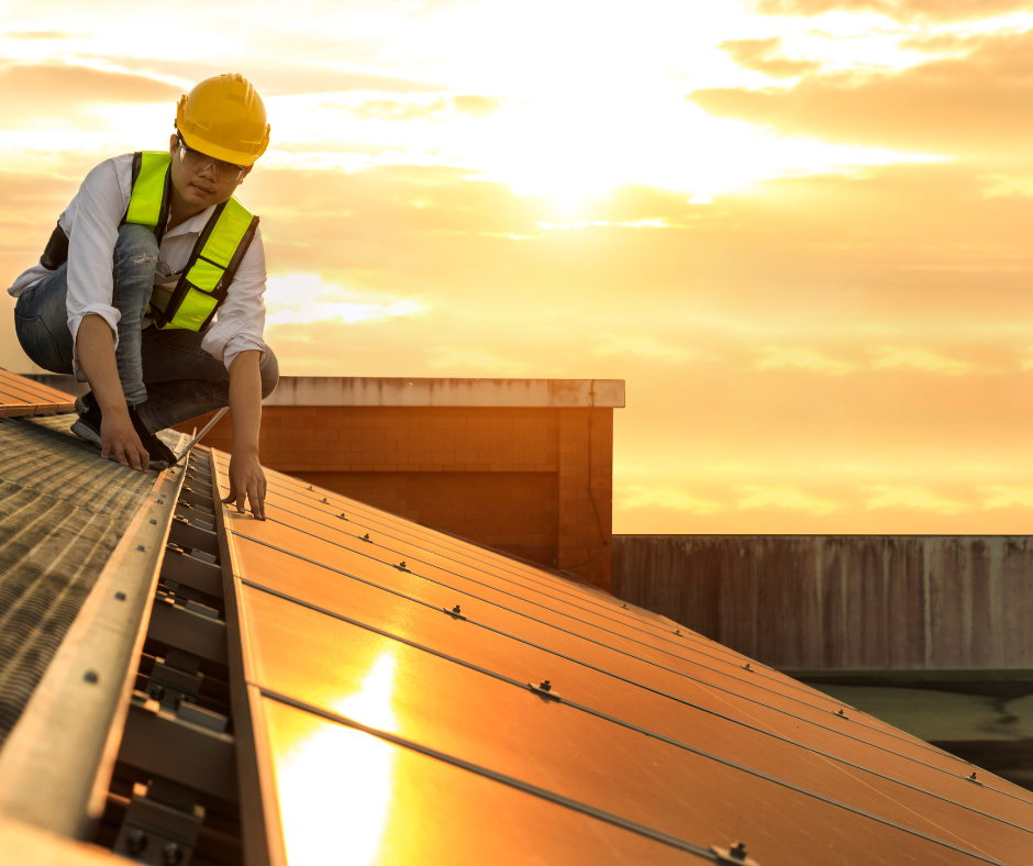 Solar panel stock image