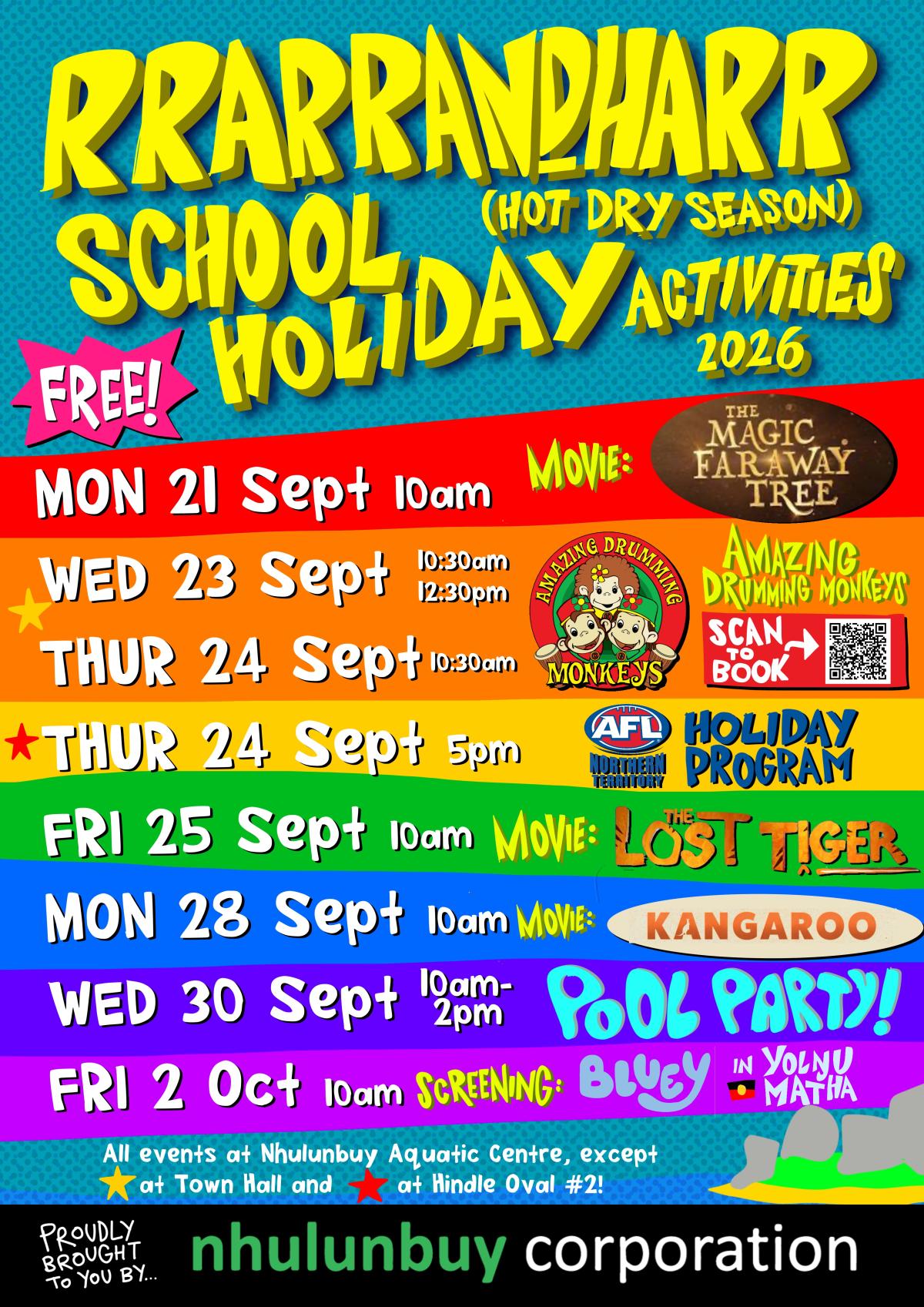 Sept/Oct School Holidays