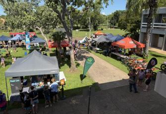 Clubs Day outside stalls