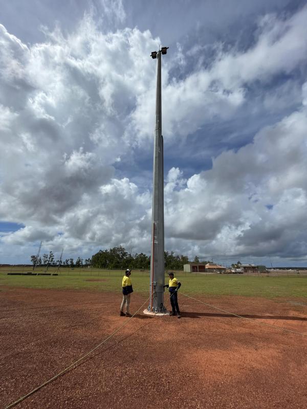 Gove Airport light tower installation - complete 05/2024