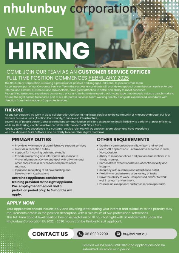 CSO Feb 2025 hiring poster