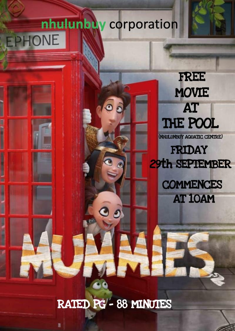 Mummies - pool movie day
