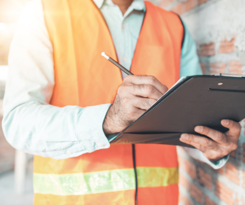 Building inspection stock image