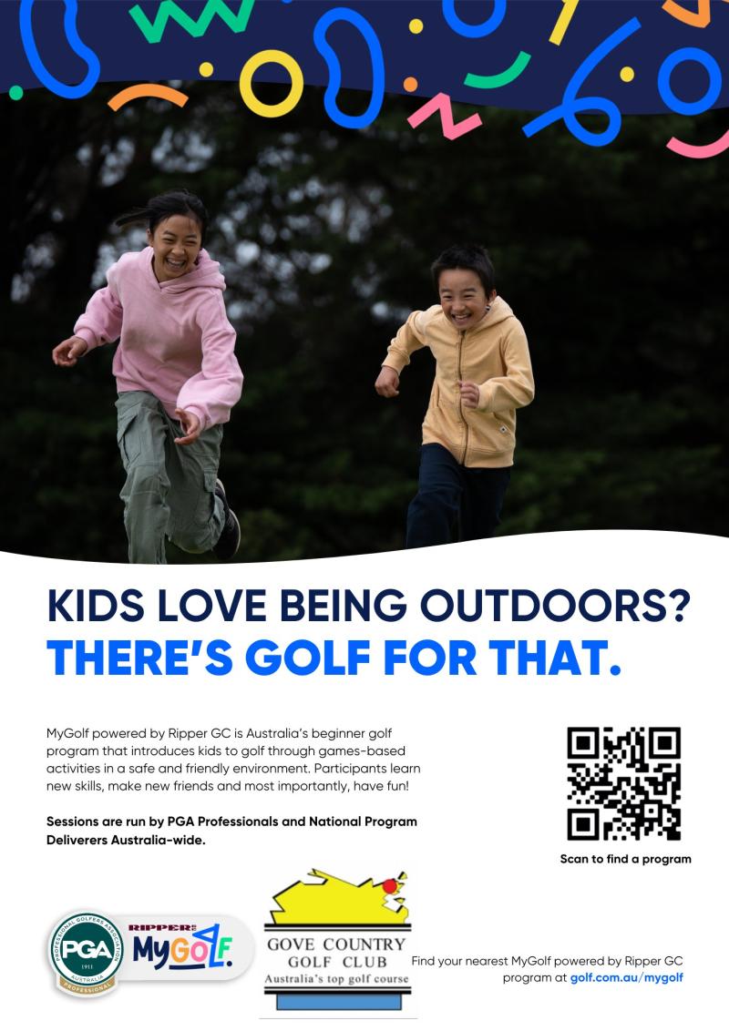 Junior Golf program poster - Jan 2026