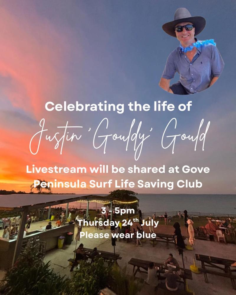 Justin Gould Funeral Poster