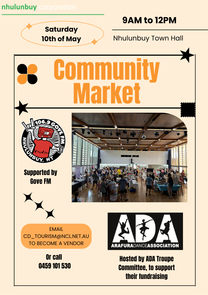 May 2025 Community Market poster