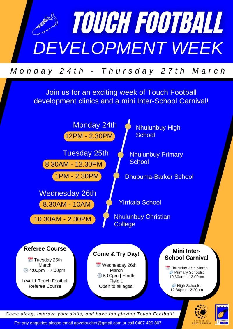 Touch Football Development Week