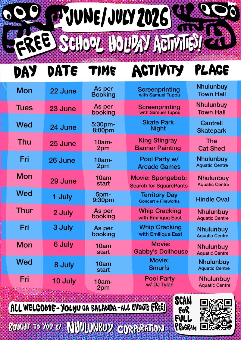 June/July School Holidays 2026